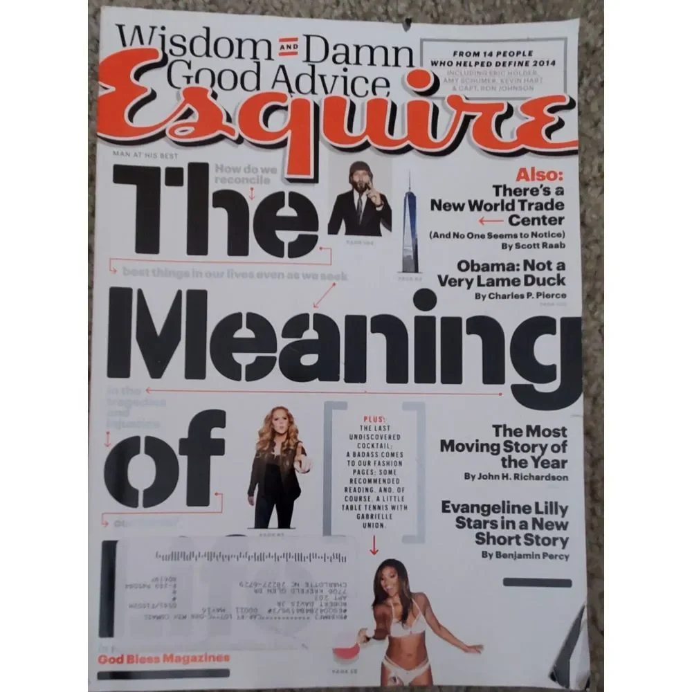 2015 JANUARY‎ ESQUIRE MAGAZINE - THE MEANING OF LIFE FRONT COVER - L 14851